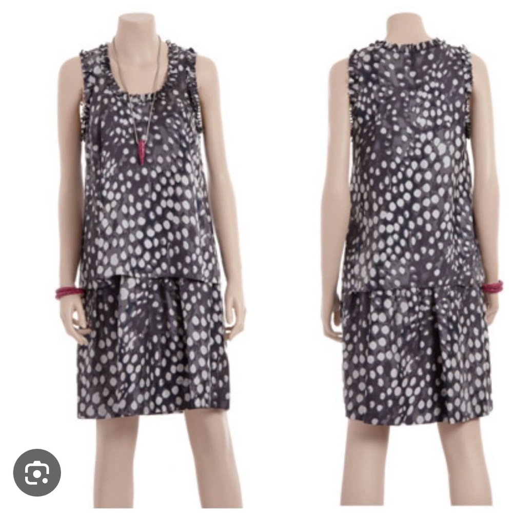 Lisa Ho Night Snow Dress in Silk
Black and White Polka Dot Sleeveless Dress